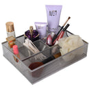 YBM HOME stainless steel mesh cosmetic organizer with six compartments, displayed on a white background.