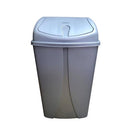 Portable Plastic Trash Can with Dual Swing Lid, Swing Top Trash Can, 2.5 Gal, Black