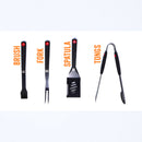 Yukon Glory Heavy Duty 5 Piece Grilling Tools Set, Durable Stainless Steel BBQ Accessories, Long Handle 3 in 1 Spatula, Tongs, Brush, Grill Fork, Thick Grilling Gloves, Gift Set