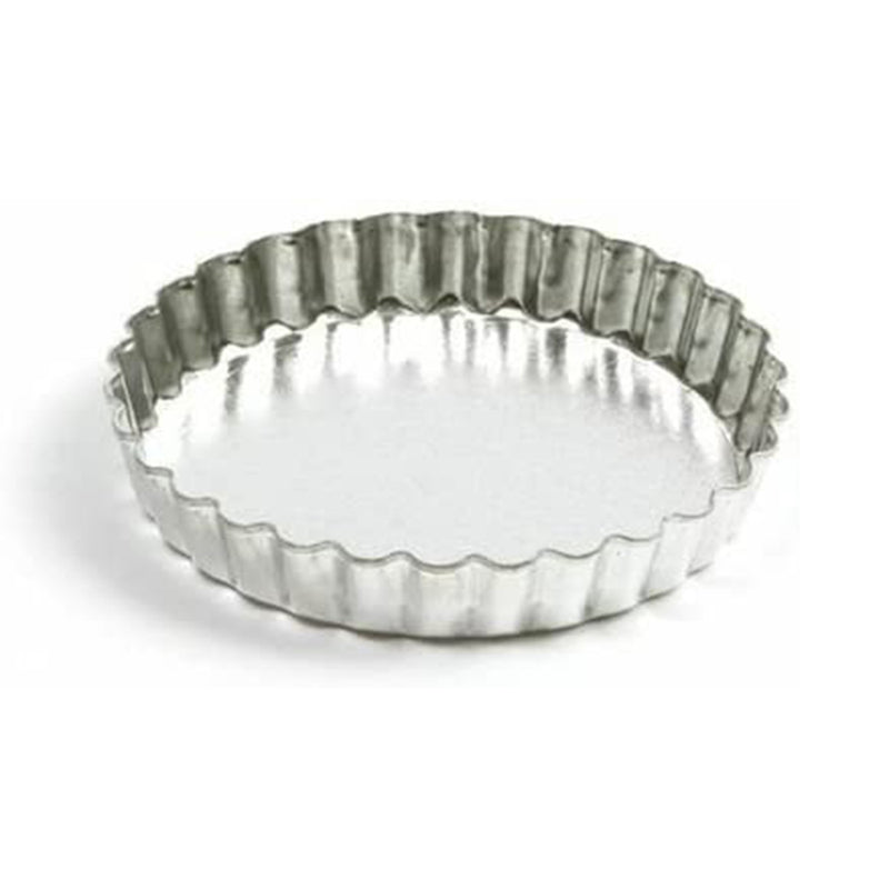 Tin Quiche/Tart Pan, 4.75-Inch, Silver
