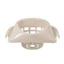 Cream plastic mop bucket with wringer, 15L capacity, durable cleaning bucket for household or commercial use.