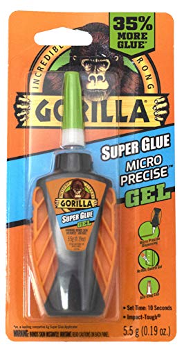 Gorilla Micro Precise Super Glue Gel, 5.5 Gram, Clear