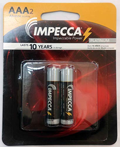 Impecca AAA Batteries (2 Pack) High Performance Triple A Alkaline Battery