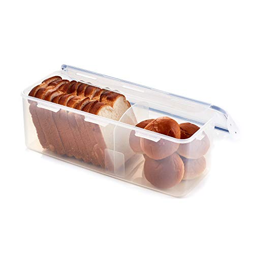 LocknLock Easy Essentials Food Storage lids/Airtight containers, BPA Free, Bread Box-21.1 Cup, Clear