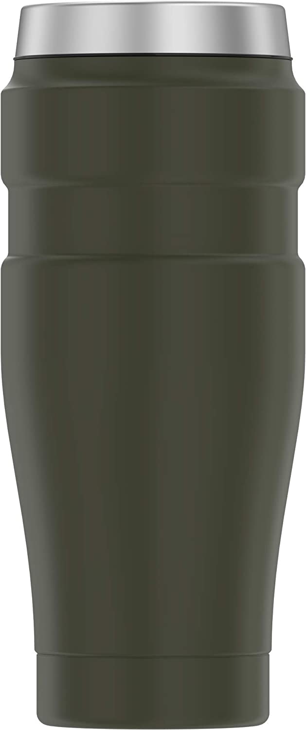 Thermos Staineless Steel King 16 Ounce Travel Tumbler, Army Green