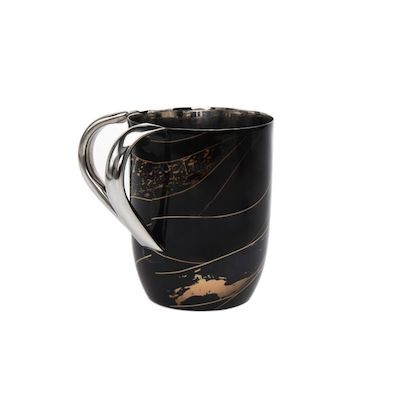 Black And Gold  Swirl Wash Cup