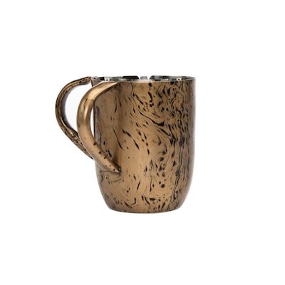 Gold And Black Swirl Wash Cup