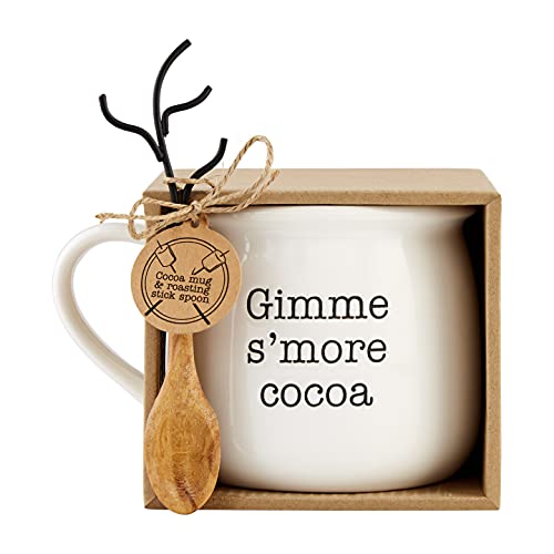 Mud Pie, Gimme, Hot Cocoa Roasting Stick Set, mug 21 oz | fork 5 1/2"