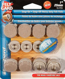 FELT GARD Plus 1-inch (25mm) snap-on heavy-duty felt pads, 16-piece set, designed to protect wood furniture and floors. Easy snap-on, snap-off installation with a patent-pending design.