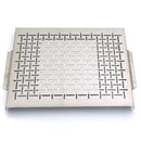 Yukon Glory YG-719 Premium Grill Topper Tray, made of stainless steel with a slotted, perforated pattern.