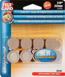  A set of eight 7/8" snap-on felt pads displayed on a white background.