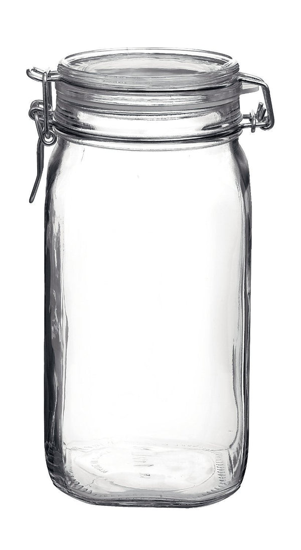 Bormioli Rocco Fido Clear Glass Jar with 85 mm Gasket, 1.5 Liter