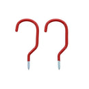 6" Bicycle Hook 2pk Red