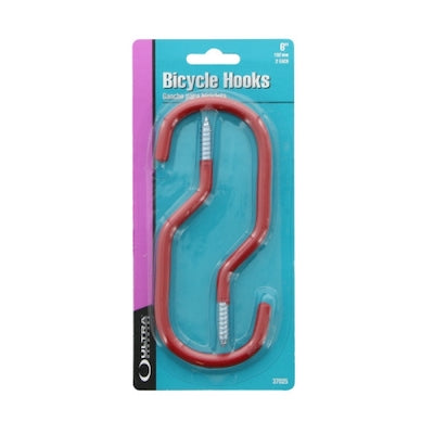 6" Bicycle Hook 2pk Red