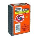 Allway assorted sanding sponge block with a foam core and aluminum oxide abrasive surface in medium and fine grit, shown at an angle on a white background.