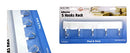 Uniware Adhesive 5 Single-Prong Hooks Rack - Peel & Stick - 10.4" Rack Length x 1.2" Hook Length