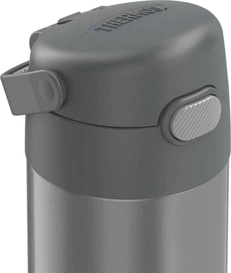 THERMOS FUNTAINER 12 Ounce Stainless Steel Kids Bottle, Grey