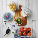 LocknLock Easy Essentials Food Storage lids/Airtight containers, BPA Free, Rectangle-12 oz-for Snacks, Clear