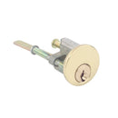 Secure brass entry lock with a rim night latch mechanism by Ultra Hardware, providing automatic locking and a single cylinder deadbolt.