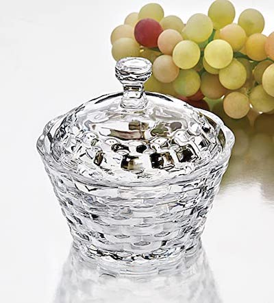 Round Glass Dish Weave