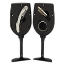 23 cm wine glass-shaped wine accessory holders with plaque design displayed on a white background.