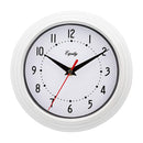 La Crosse Equity 8 Inch White Analog Quartz Wall Clock with Black Hands