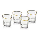 Gold Banded DOF Glasses - Set of 4