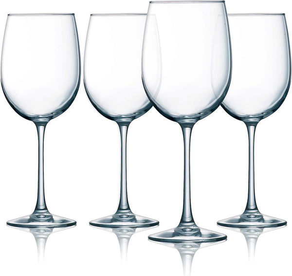 Luminarc Cachet 19 Ounce White Wine Glass 4-Piece Set, 19-Ounce, Clear