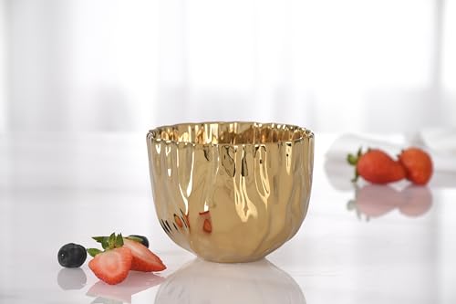 Pampa Bay Porcelain Snack Bowl, Mascali D'oro, Gold