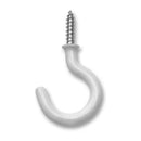 White Vinyl Cup Hook 1-1/4" 2pk