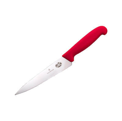 6" Fibrox Pro Chef Serrated Knife Red