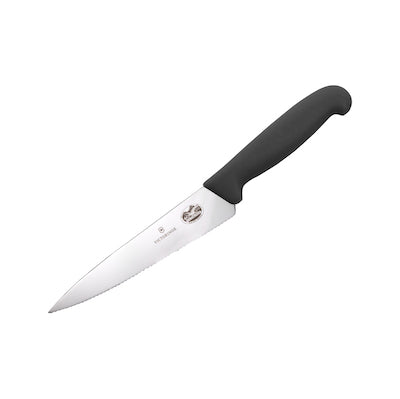 6" Fibrox Pro Chef Serrated Knife Black