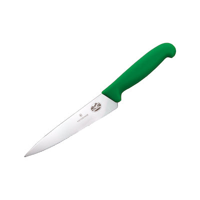 6" Fibrox Pro Chef Serrated Knife Green