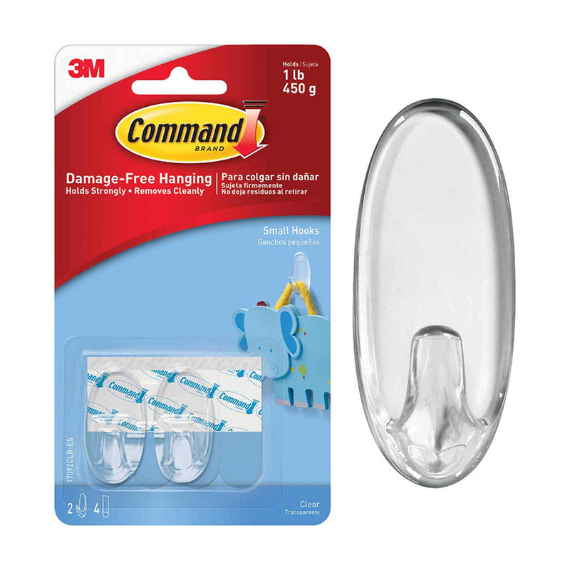 3M Clear Hooks Small 2pc Set