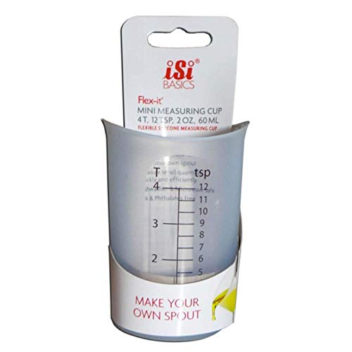 iSi North America Mini Measuring Cup Flexible Silicone, 2-Ounce, Clear