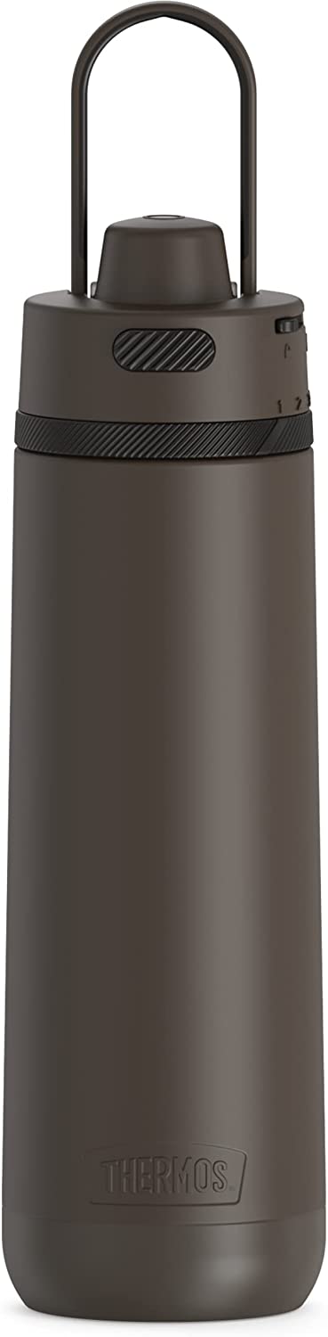 THERMOS Stainless Steel Hydration Bottle, 24 Ounce, Espresso Black