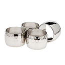 Round Hammered Napkin Ring 4pc Set