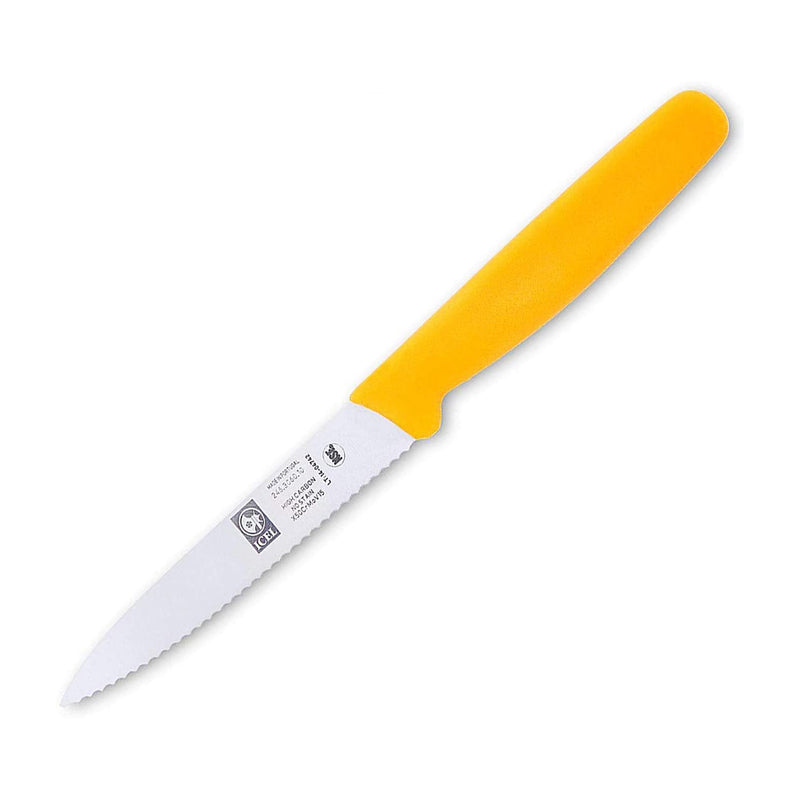 4" Serrated Point Yellow Knife