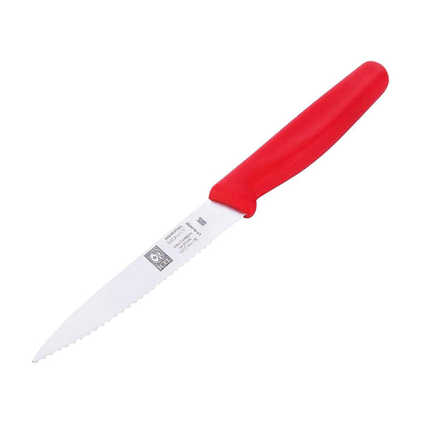 4" Serrated Point Red Knife