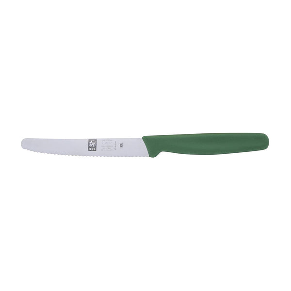 4-1/2" Serrated Round Green Knife