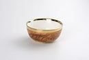 Pampa Bay Wood Look Titanium-Plated Porcelain Small Bowl, 6 Inch, Gold/White/Wood look