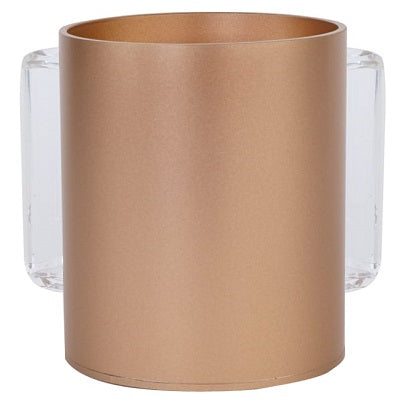 Acrylic Wash Cup Gold With Clear Handles