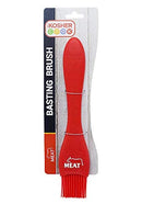 Red silicone basting brush, marked "MEAT" for kosher cooking, from The Kosher Cook.