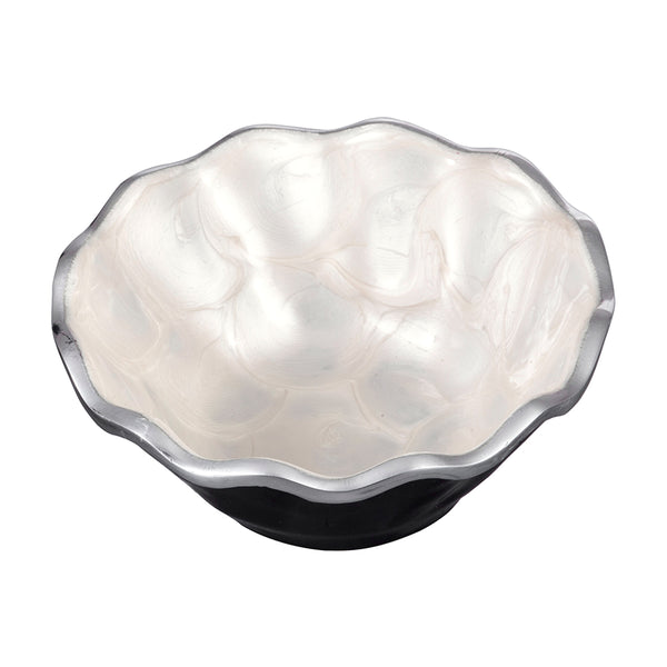 Aluminum Enamel Pearl Serving Bowl 4.5"