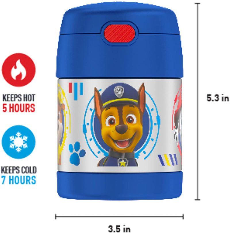 THERMOS FUNTAINER 10 Ounce Stainless Steel Vacuum Insulated Kids Food Jar, Paw Patrol - Boy