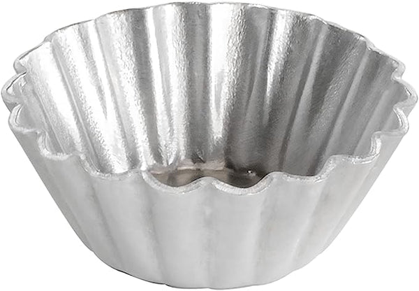 Fat Daddios Natural Aluminum, Heavy Duty Mini Tartlette Pan Solid Bottom, 2 in Diameter x 2/3 in Deep (Approx 20 Per Pack)