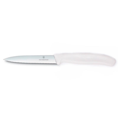 Victorinox 4" White Serrated Pointy Tip  Knife