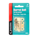 Ornate brass barrel bolt with sliding mechanism, for interior or exterior doors, close-up view on white background