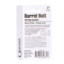 Ornate brass barrel bolt with sliding mechanism, for interior or exterior doors, close-up view on white background