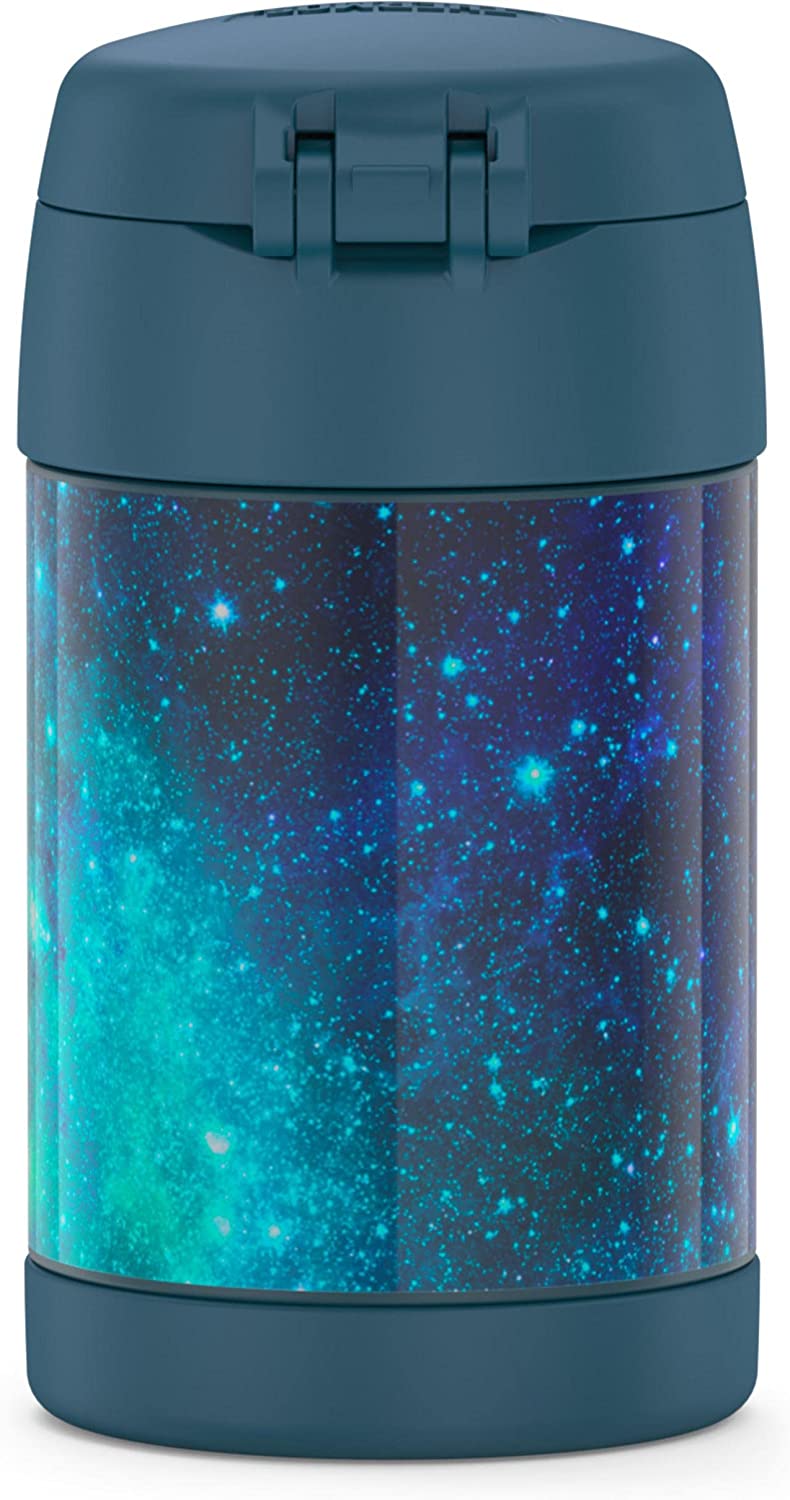 THERMOS FUNTAINER 16 Ounce Stainless Steel Vacuum Insulated Food Jar with Spoon, Galaxy Teal